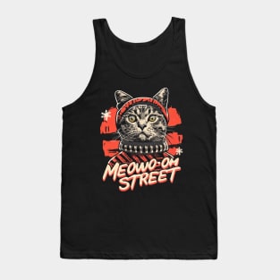 Meow Street Cat Vintage Tank Top